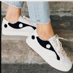 Anthropologie Black and White Sneakers
